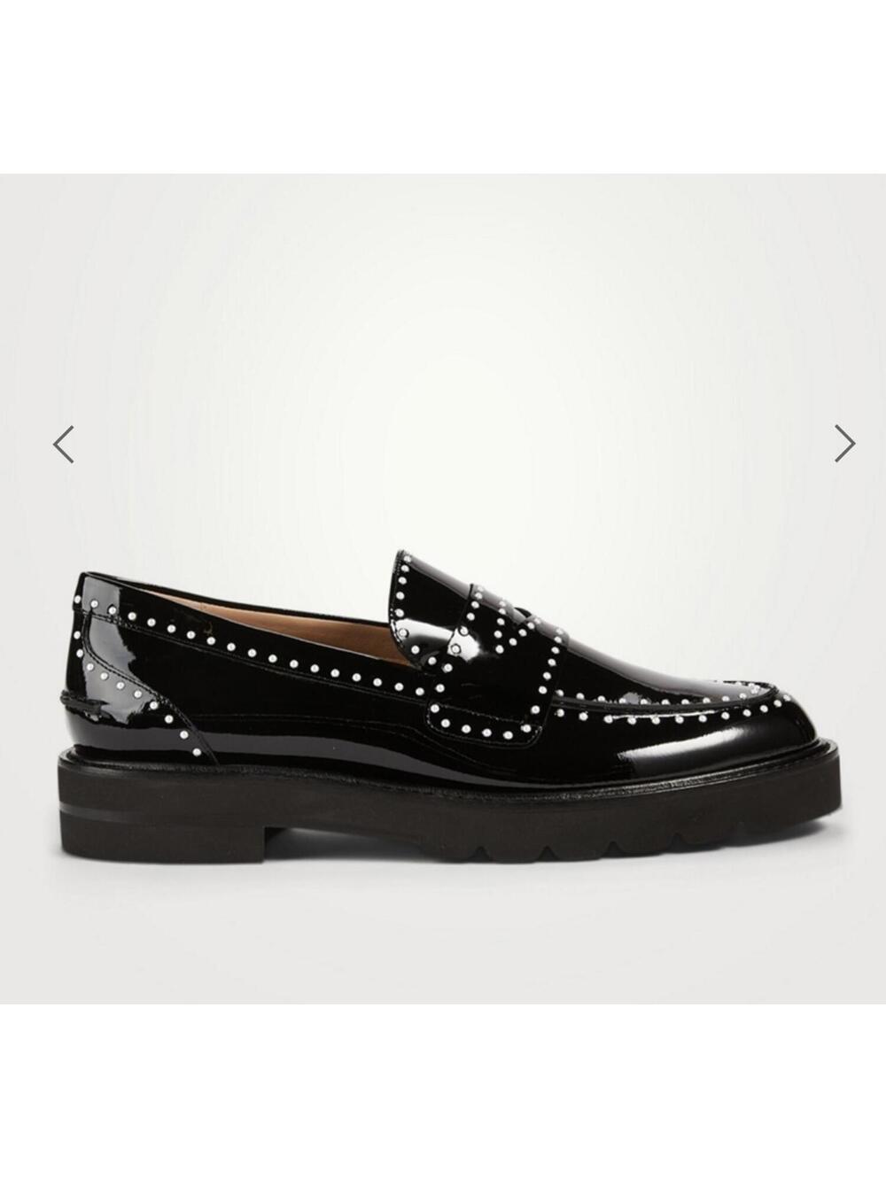 Stuart Weitzman Parker Lift Patent Loafers w/ Pearls – NEW – Size 6 / 36.5